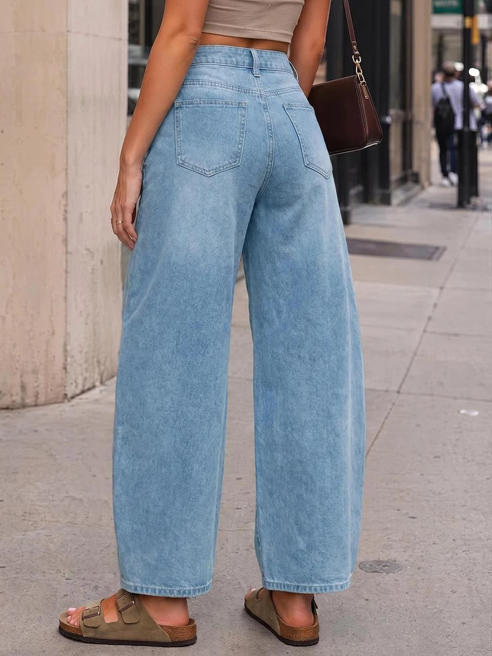 Stretch Denim Barrel Jeans