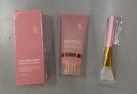 Face Night Mask Collagen Wrapping Mask Natural Ingredients Firming Elasticity & Hydration Anti-wrinkle For Skin Care